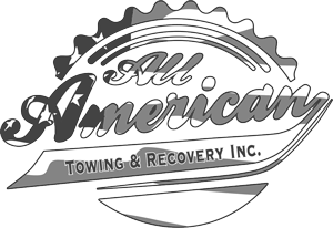24-Hour-Towing-All-American-Towing-and-Recovery-Logo All American Towing Justin Texas Logo Shades of Grey